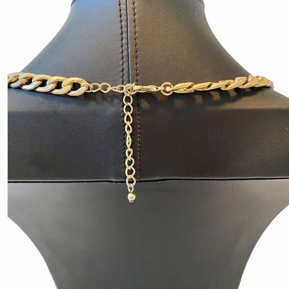 Deep Purple Double Tiered Large Link Statement Necklace. All stones intact - Picture 5 of 6